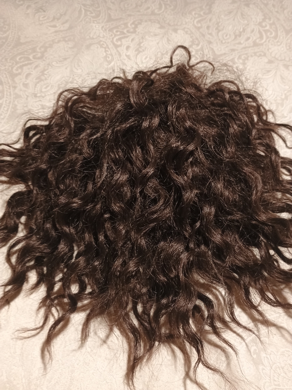 Voluminous Curly Hairpiece - Dark Brown - Picture 4 of 4